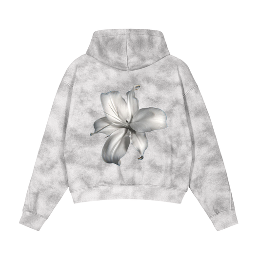 Dirty Washed Zip-Up Fleece Hoodie Side Alley