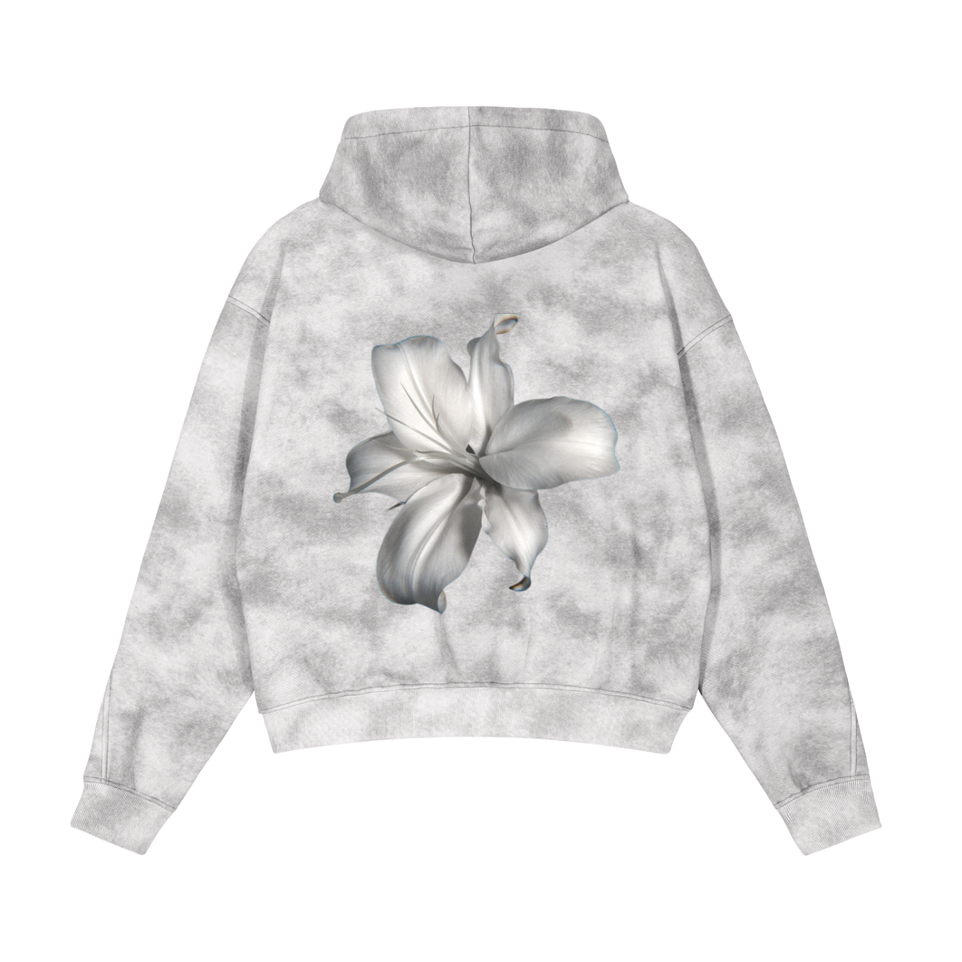 Dirty Washed Zip-Up Fleece Hoodie Side Alley