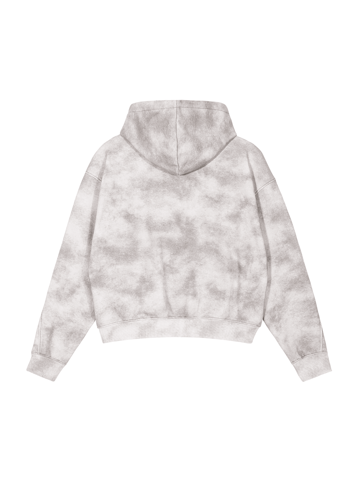 Dirty Washed Zip-Up Fleece Hoodie Side Alley